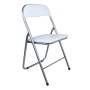 Sedia pieghevole in acciaio con imbotittura 45x45x80cm bianco