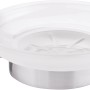 Portasapone Tesa Moon in acciaio inox per montaggio a parete in bagno.