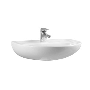 Lavabo bianco t.b.t. con rubinetto, categoria Lavandini.