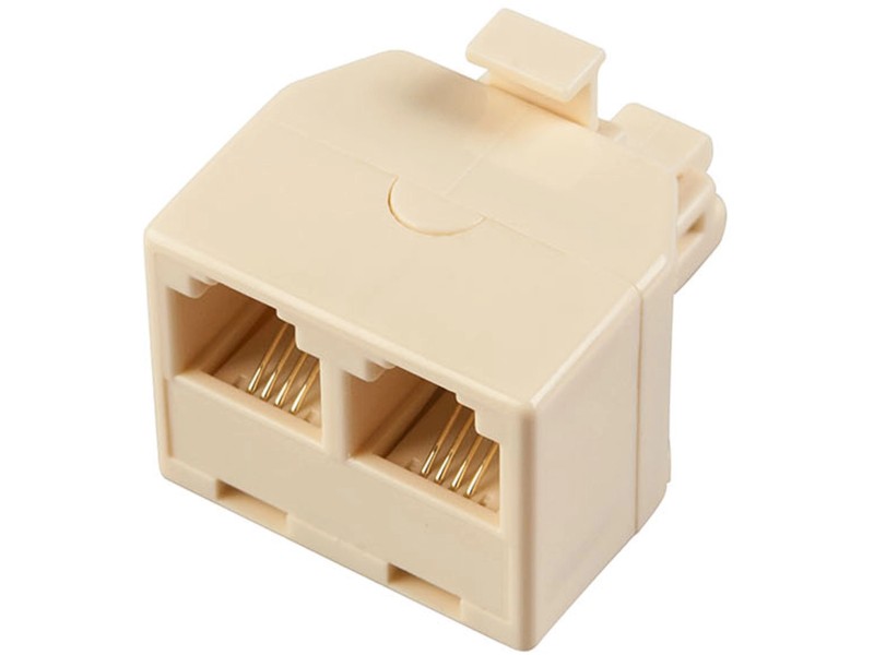 Sdoppiatore Telefonico RJ11 Spina con 2 Prese RJ11 plug