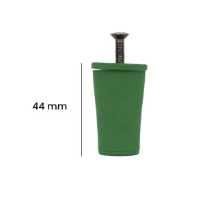 Tappi d`arresto tapparelle nylon conici set 4 pezzi Ø 40 mm verde