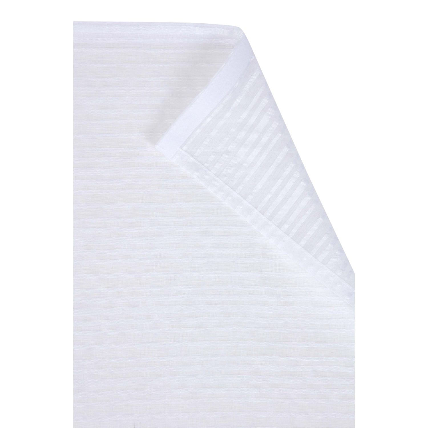 Tenda in tessuto t.b.t. bianca a righe, dettaglio.