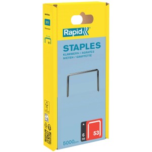 Graffe a filo fine Rapid No. 53 zincate da 6 mm
