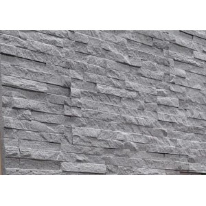 Rivestimento murale grigio t.b.t. in pietra naturale per interni ed esterni.