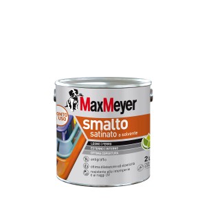 Smalto colorato Max Meyer a solvente per legno e metallo, 2 litri.