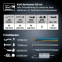 Infografica: Pinza a combinazione LUX PRO 200 mm capacità di taglio per diversi tipi e spessori di filo.
