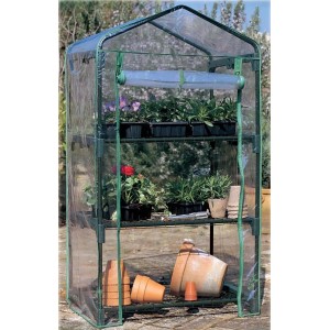Serra da balcone in acciaio e PVC 3 piani Garden Friend 69x49x126 cm trasparente