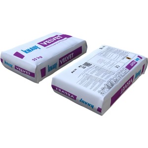 Due sacchi di intonaco/stucco Knauf Velvet, 25 kg.