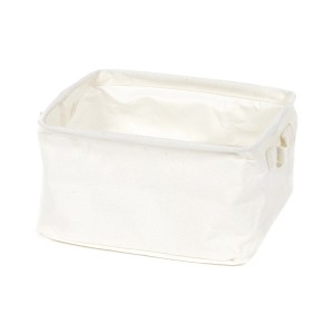 Cesto portaoggetti in tessuto t.b.t., bianco, per accessori da parete e contenitori.