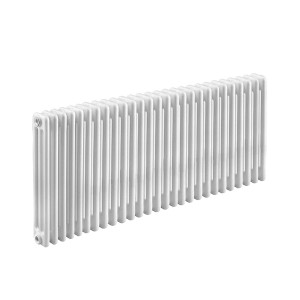 Radiatore bianco t.b.t. per montaggio a parete. Radiatore a elementi per un piacevole calore.