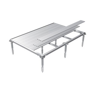 Fondamenta per casetta da giardino Biohort Smartbase Plus GS 190 in alluminio con viti di terra.