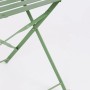 Dettaglio: Sedia pieghevole verde del set bistrot AUSTIN, mobili da giardino per patio e balcone.