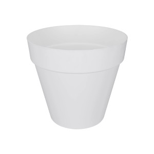 Vaso per piante Elho Loft Urban bianco con ruote, Ø 50 cm. Ideale per giardino e balcone.
