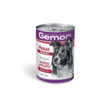 Gemon Adult Medium cibo umido per cani, manzo e fegato in lattina.