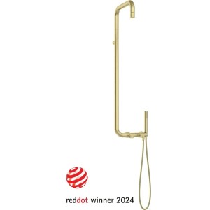 Colonna doccia miscelatore Idrostile Legos leva fresata Ø42 mm oro spaz