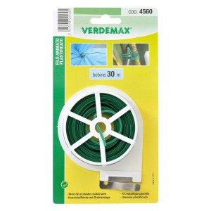 Bobina di filo plastificato verde (30m) per giardinaggio, ad es. per legare le piante.