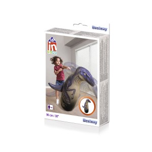 Confezione del cavalcabile gonfiabile a forma di dinosauro t.b.t. di Bestway per piscina.