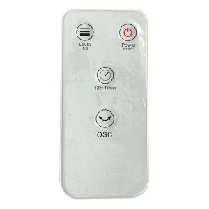 Telecomando per riscaldatore elettrico t.b.t. con funzione power, timer e oscillazione.