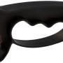 t.b.t. utensile da cucina con manico nero e inserto rosso.
