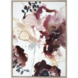 Quadro Quadri con motivo floreale ad acquerello nei toni del marrone e del rosa.