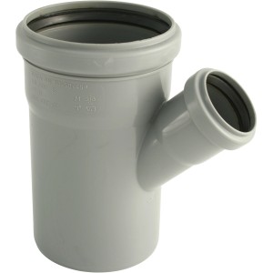 Sistema di tubi di scarico HT Marley grigio, derivazione semplice 67° DN 110/50 in plastica.