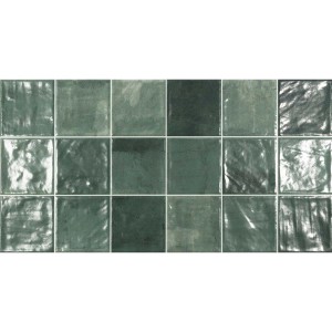 Piastrelle da parete quadrate t.b.t. verdi per bagno e cucina.