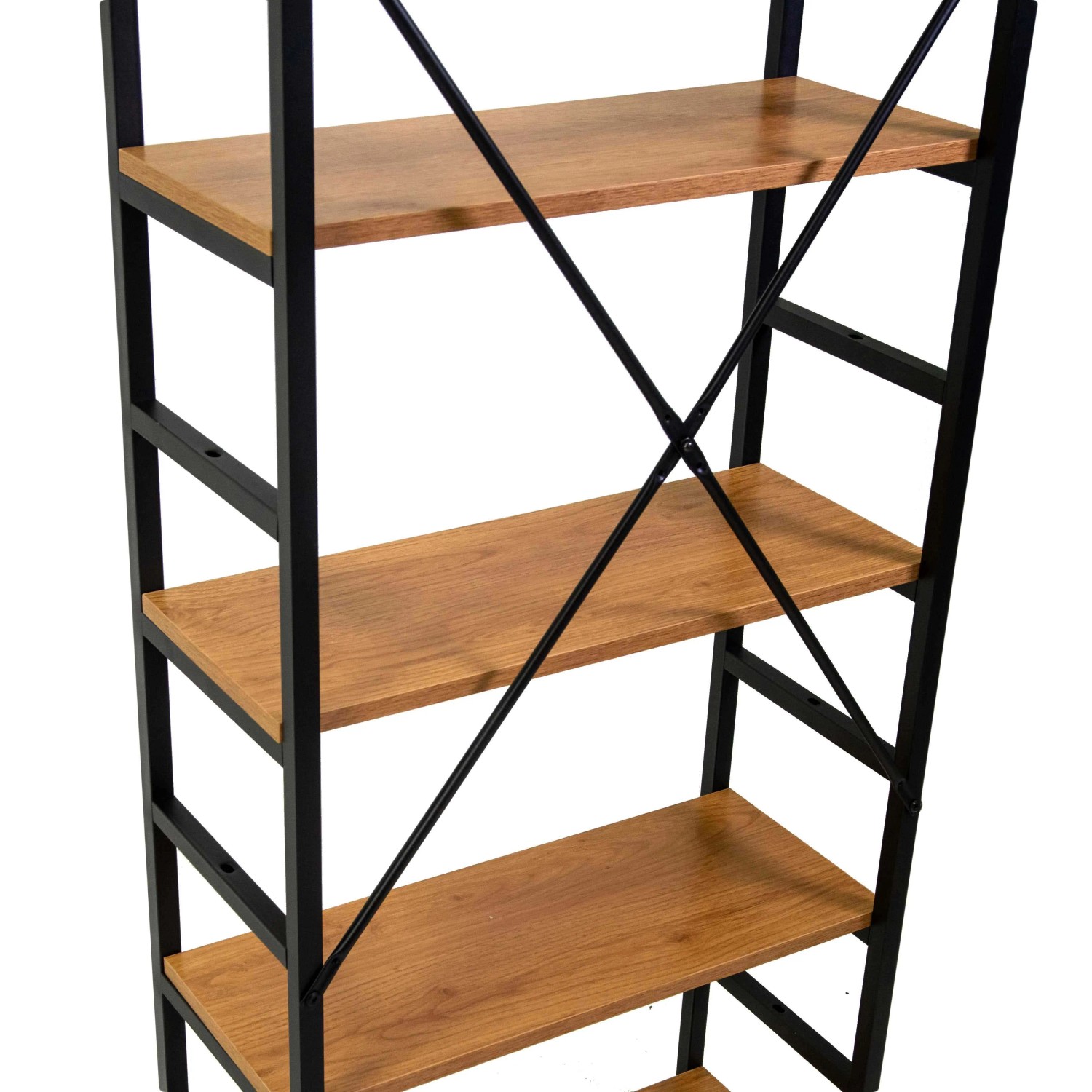 Scaffale in metallo e legno Achille 6 ripiani 60x28x184,5 cm_5