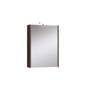 Specchiera t.b.t. con illuminazione, effetto legno