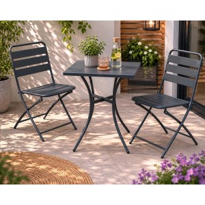 Salotto da giardino Garden Friend Bistrot acciaio antracite 2 posti