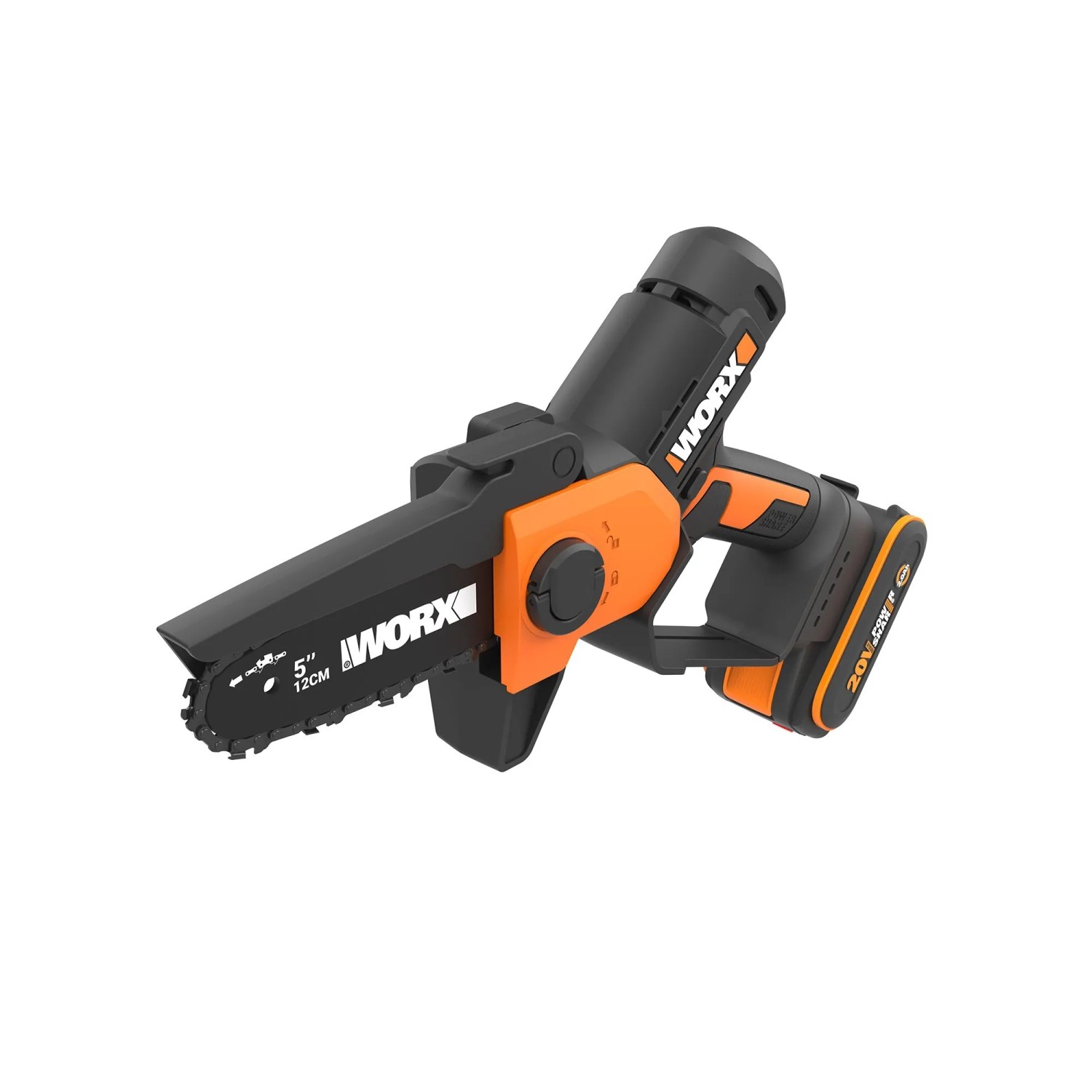 Motosega a una mano Worx WG326E 20V: Sega a batteria compatta per potatura e giardinaggio.