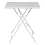 Tavolo da giardino bianco t.b.t. con telaio pieghevole per balcone e terrazza.