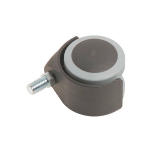 Rotella doppia per sedia con filetto, Ø 50mm, portata 40kg, per pavimenti delicati.