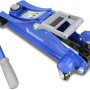 Cric auto blu, accessorio per autofficina.