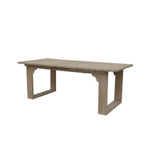 Tavolo da giardino rettangolare t.b.t. in legno con design lineare.