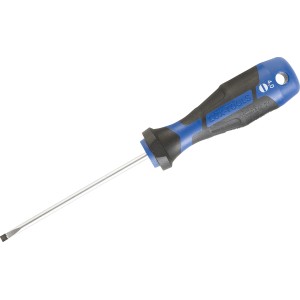 Cacciavite LUX Comfort SL 4 mm x 100 mm con manico blu e nero.