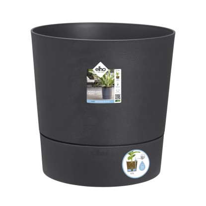 Vaso per piante rotondo Elho Greensense Ø 43 cm grigio carbone