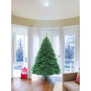 Albero di Natale artificiale in PVC verde H 240 x Ø 147 cm