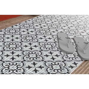 Tappeto da bagno t.b.t. con motivo e infradito. Look decorativo per il tuo bagno.