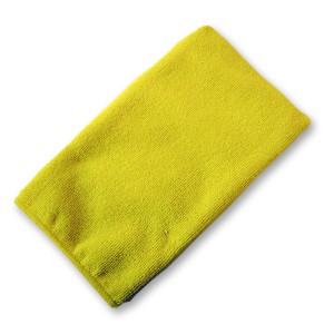 Panno di pulizia giallo in tessuto per casa e uso commerciale.