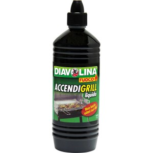 Bottiglia nera di liquido accendifuoco t.b.t.