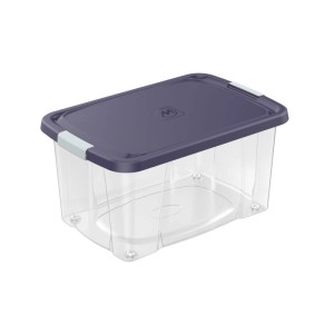 Contenitore in plastica con ruote e coperchio 45 l 59x39x30 cm