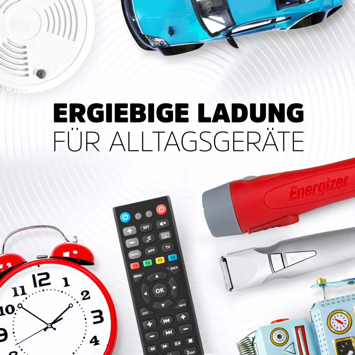 Batterie Energizer Alkaline Power AA per dispositivi di uso quotidiano come telecomando, orologio, giocattoli.