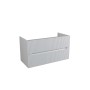 Mobile bagno t.b.t. bianco con superficie scanalata per arredo bagno.