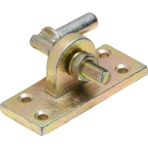 Cerniera regolabile zincata gialla Ø 13 mm per fissaggio a nastro.