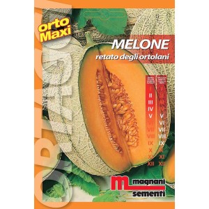 Confezione di semi di melone 'Retato degli Ortolani' per l'orto.