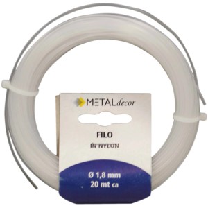 Filo multiuso t.b.t., trasparente, lunghezza circa 20 m.