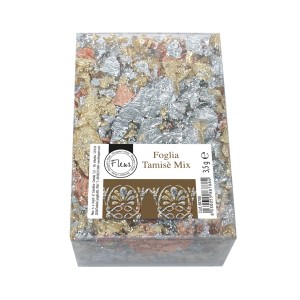 Fleur Folia Tamisè Mix, materiale per dipingere con fogli d'oro, argento e rame.