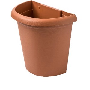 Vaso da parete marrone t.b.t. per interni ed esterni.