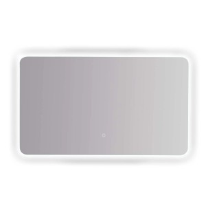 Specchio rettangolare t.b.t. con illuminazione LED per bagno.