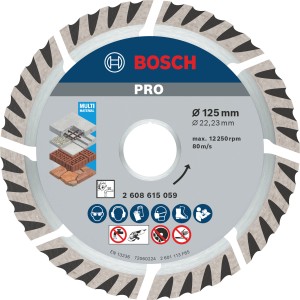 Disco diamantato Bosch Standard Universal, diametro 125 mm per smerigliatrici angolari.